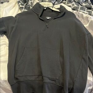 Dark Grey Quarter-Zip Sweatshirt